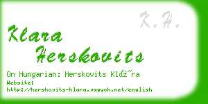 klara herskovits business card